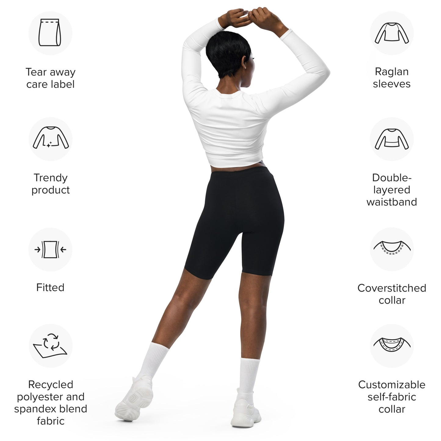 long-sleeve crop top