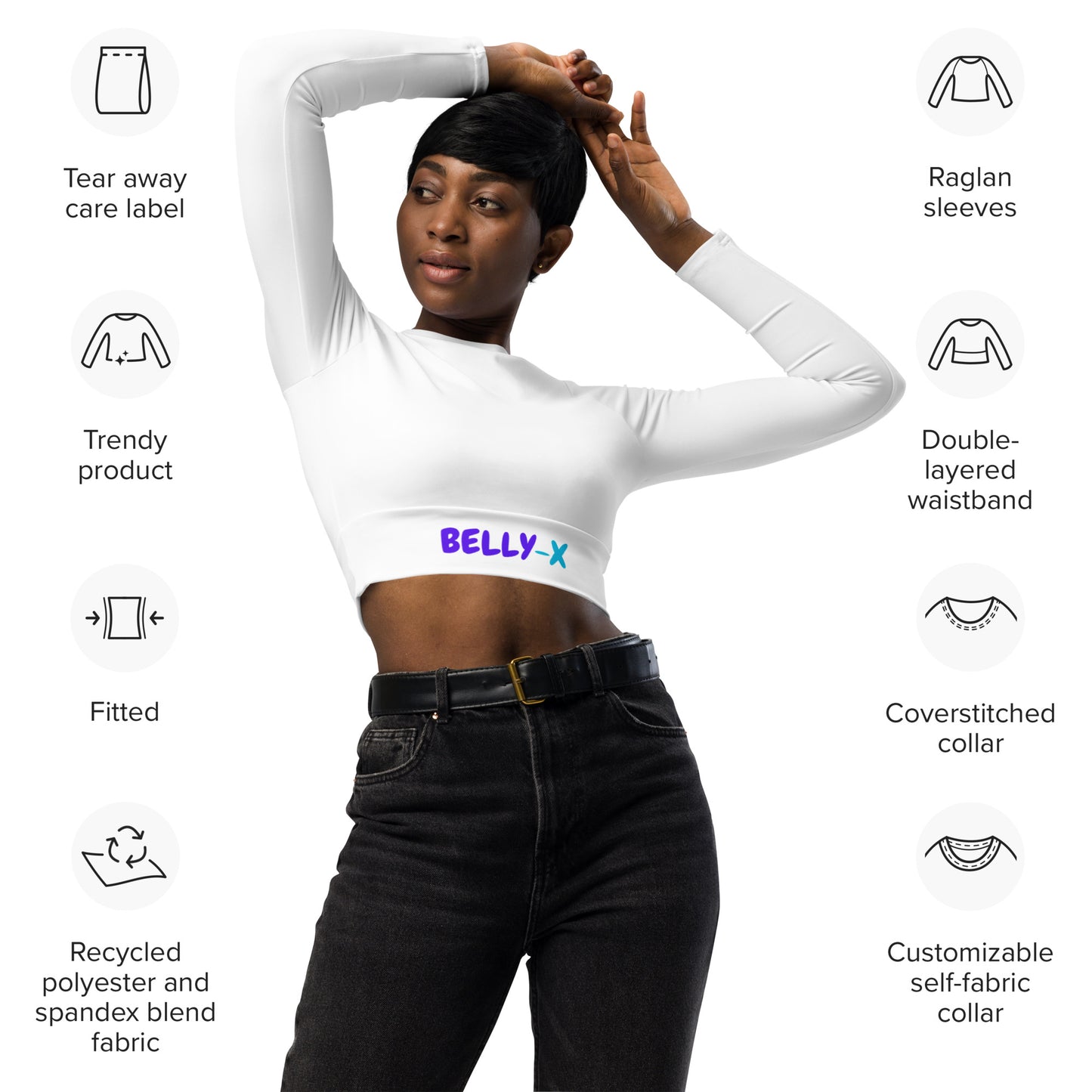 long-sleeve crop top