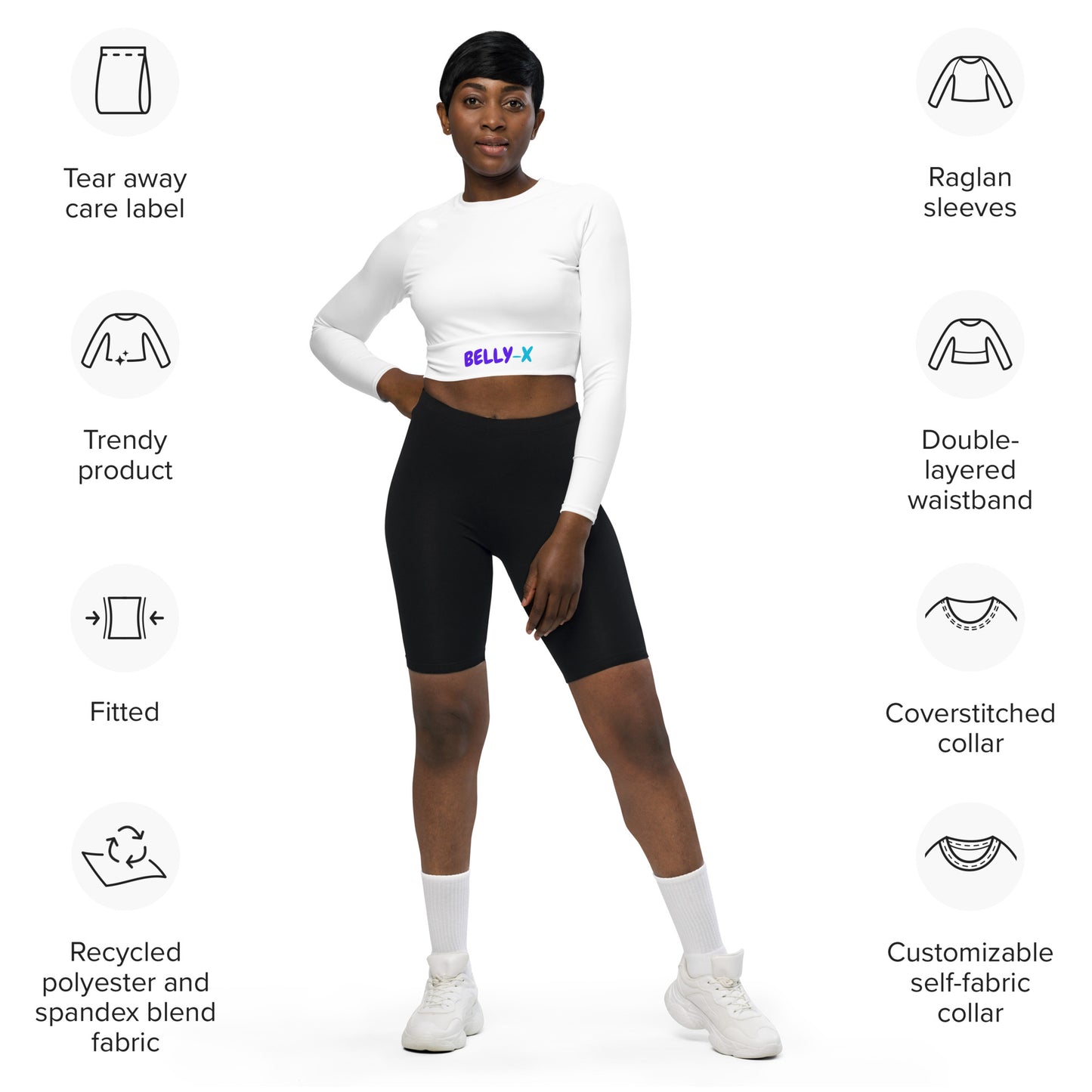 long-sleeve crop top