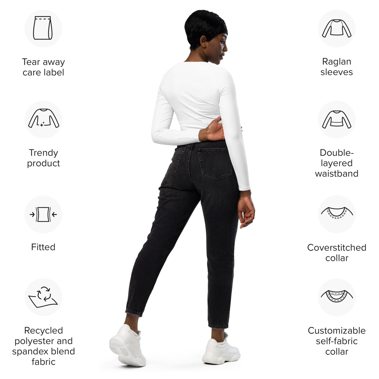 long-sleeve crop top
